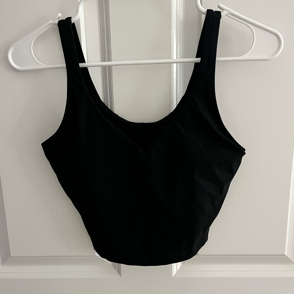 Women’s black athletic tank top